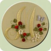 Stumpwork Initials by Jan Kerton 