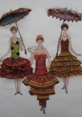 Gatsby Girls Russet & Lime by Catherine Howell