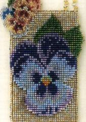 Pansy Amulet Bag - Issue 54 Jill Oxton's Cross Stitch & Beading