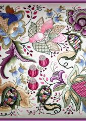 Jacobean Footstool by Hazel Blomkamp, available at Australian Needle Arts