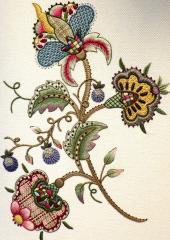 Jacobean Spray by Hazel Blomkamp available at Australian Needle Arts