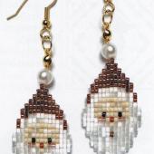 Santa Earrings - Patterns by Jill Oxton